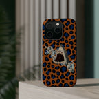 Shark Bite Leopard Print Phone Case — Magnetic Impact-Resistant