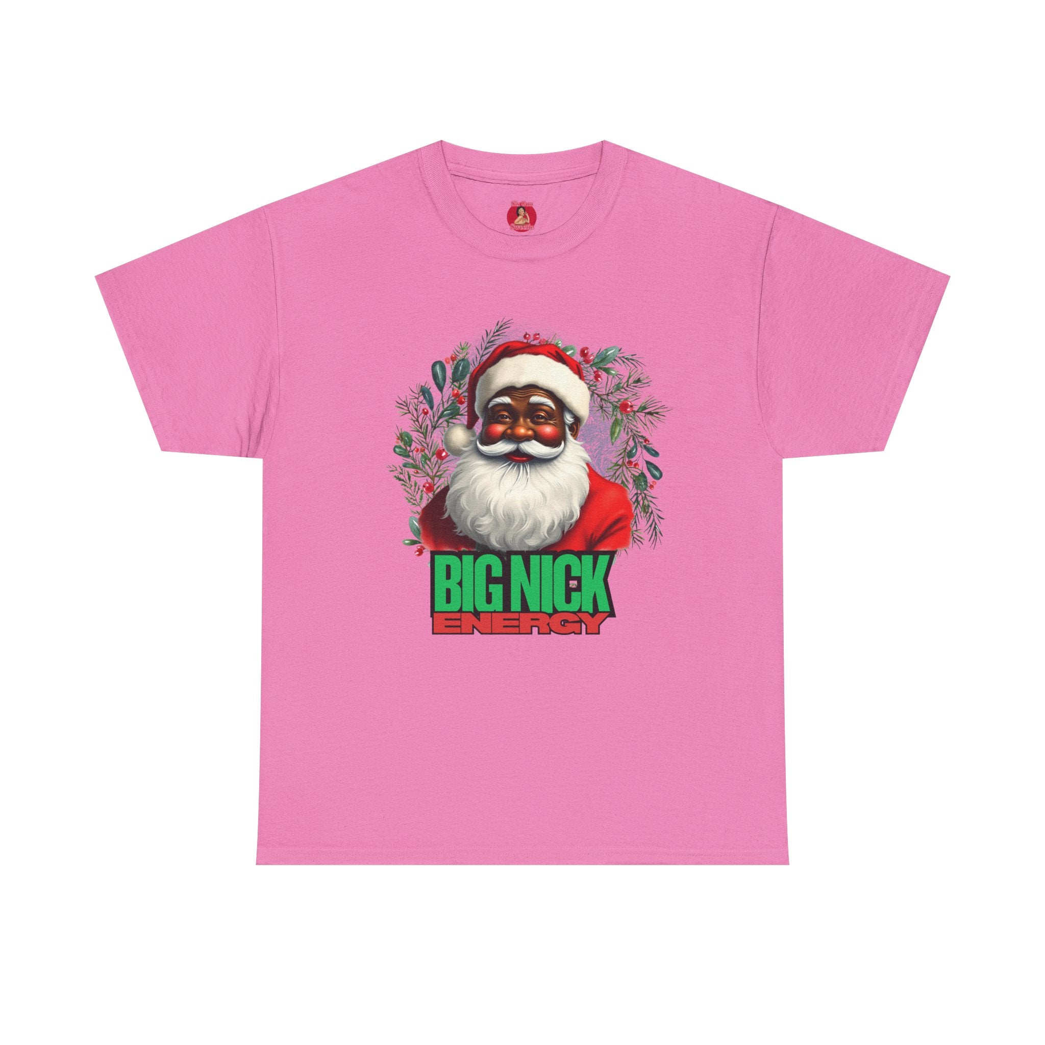 Vintage Santa Claus Unisex Tee, Big Nick Energy Funny Shirt, Quirky Christmas Top, Unique African American Santa Gift, Holiday Apparel