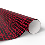 Wrapping Papers - Modern Red Woven Tread Pattern on Black Background