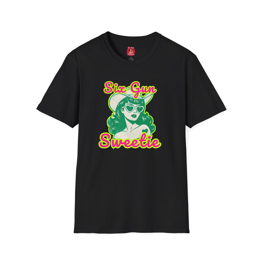 Six Gun Sweetie Retro Cowgirl T-Shirt