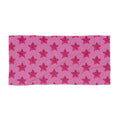 Pink Star Pattern Beach Towel — Glittery Stars Summer Towel