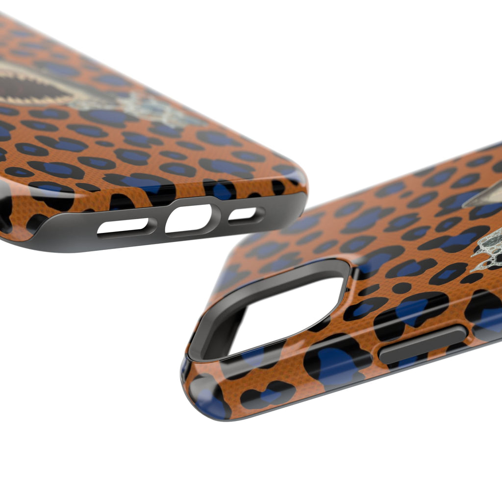 Shark Bite Leopard Print Phone Case — Magnetic Impact-Resistant