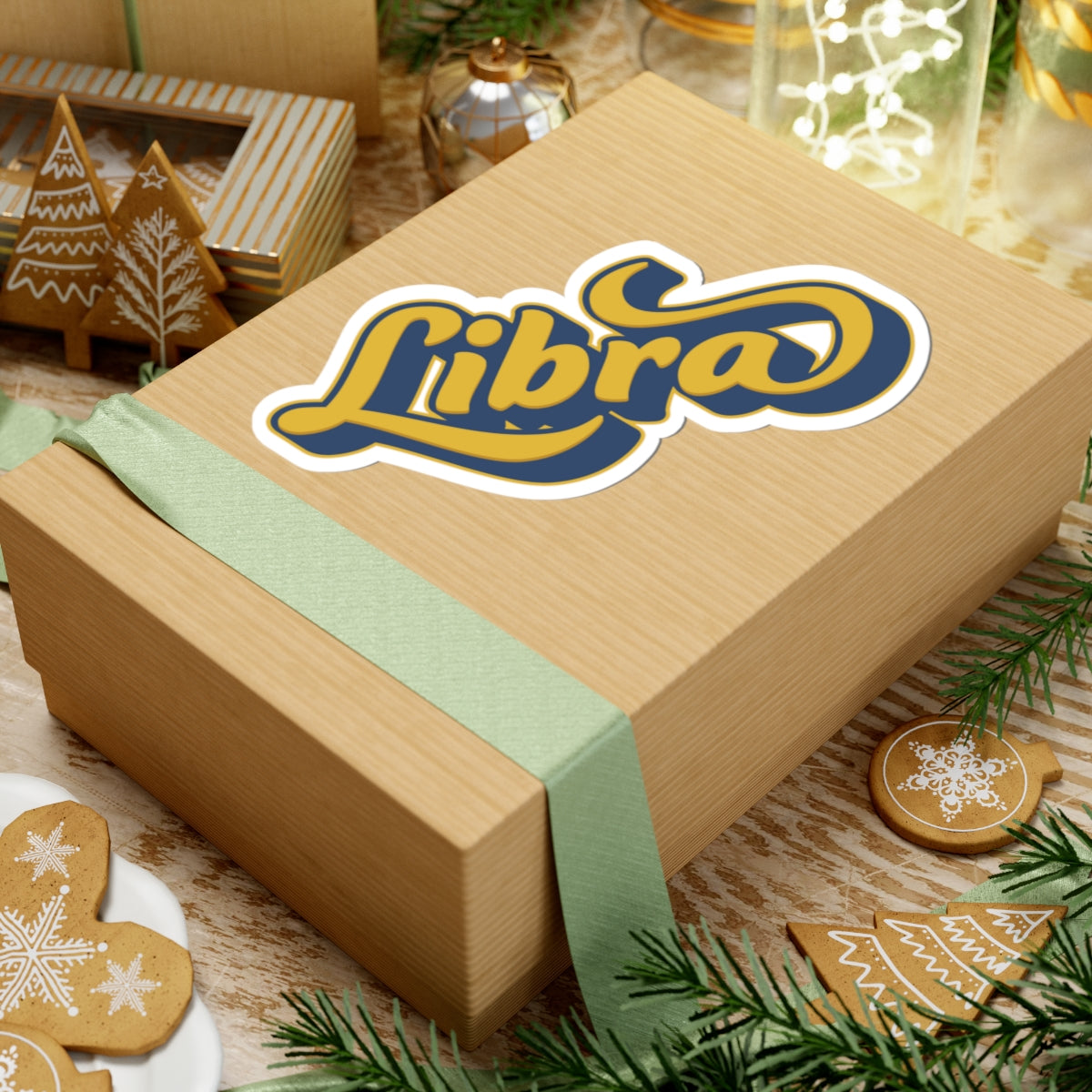 Copy of Libra 70s Groovy Zodiac Sticker — Retro Star Sign Kiss-Cut