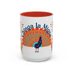 Coffee Mug — "Chinga la Migra" Colorful Peacock Accent Mug