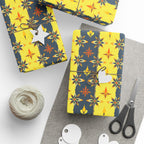 Wrapping Papers - Mid Century Modern Yellow and Black Striped Design