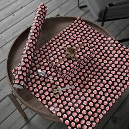 Gift Wrap - Peppermint Goth Christmas Pattern