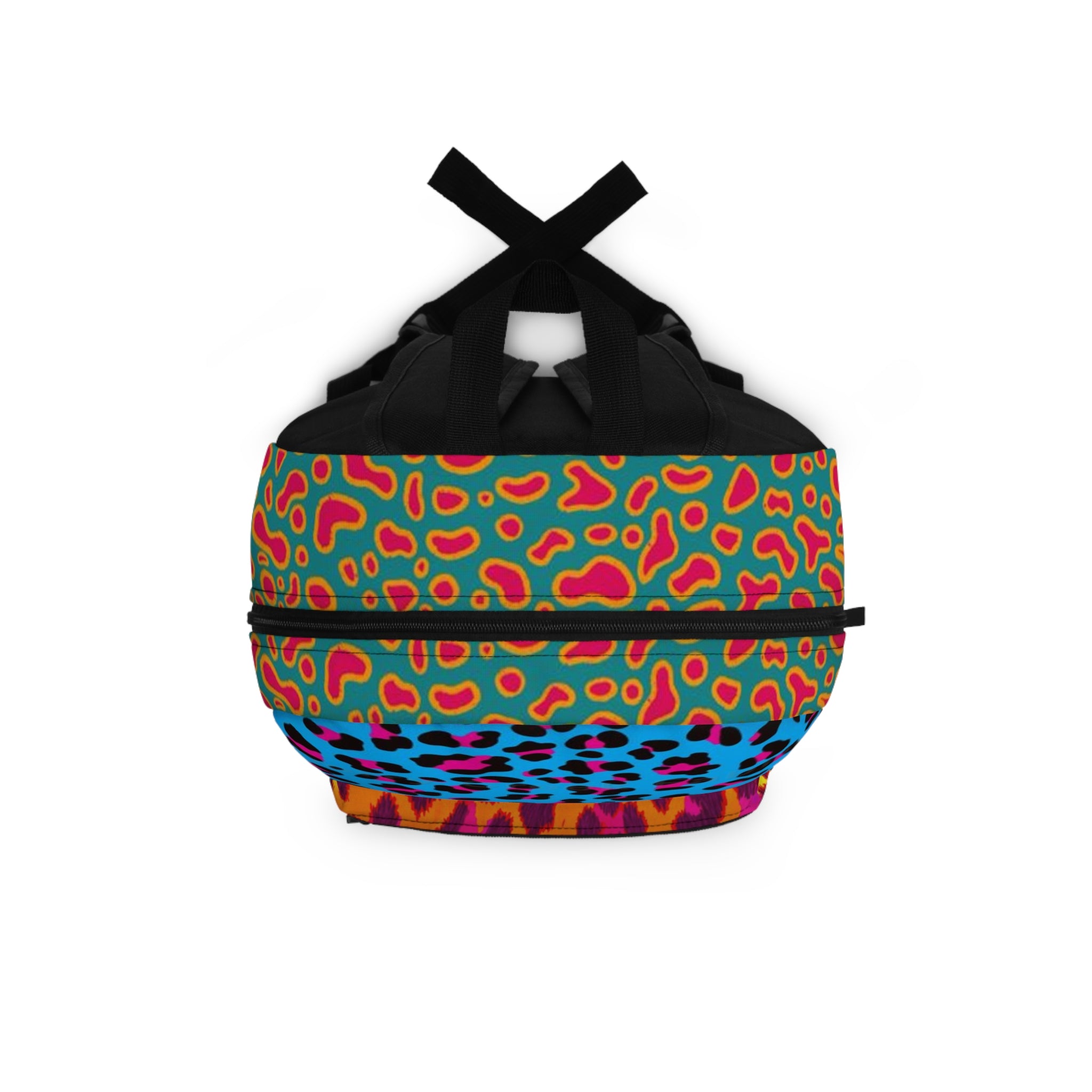Vibrant Neon Leopard Print Backpack – Colorful Animal Print School Bag