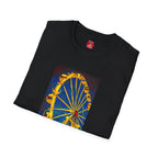 Ferris Wheel T-Shirt, Gothic Van Gogh Style Graphic Tee, Creepy Carnival Shirt, Unisex Softstyle Tee, Dark Art Clothing