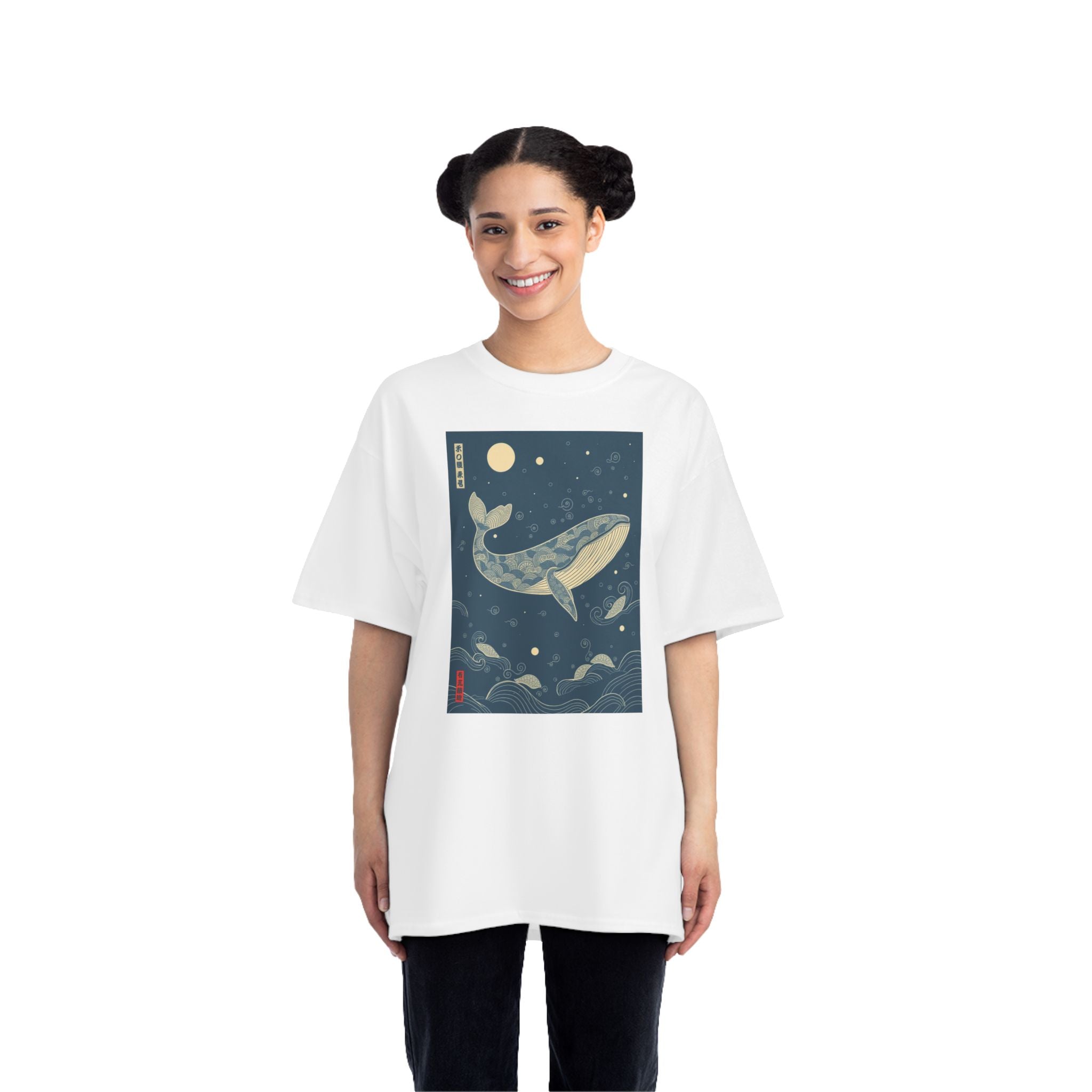 Whale Moon T-Shirt — Japanese-Inspired Ocean Art Tee