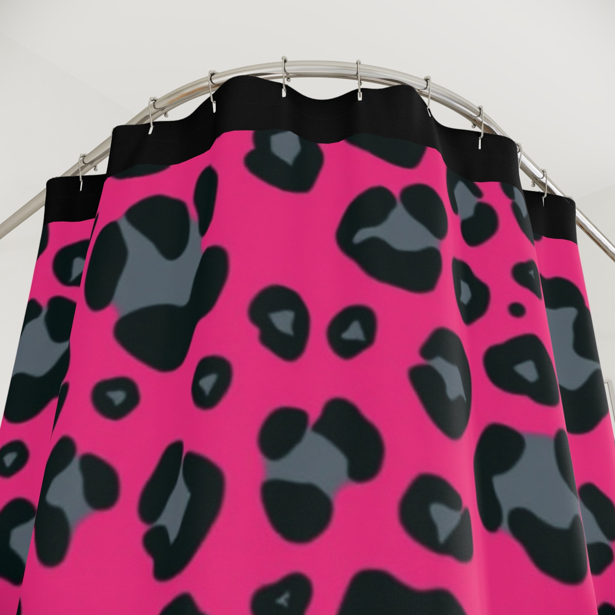 Shower Curtains - Hot Pink Leopard Print '80s Punk Queen Vibe