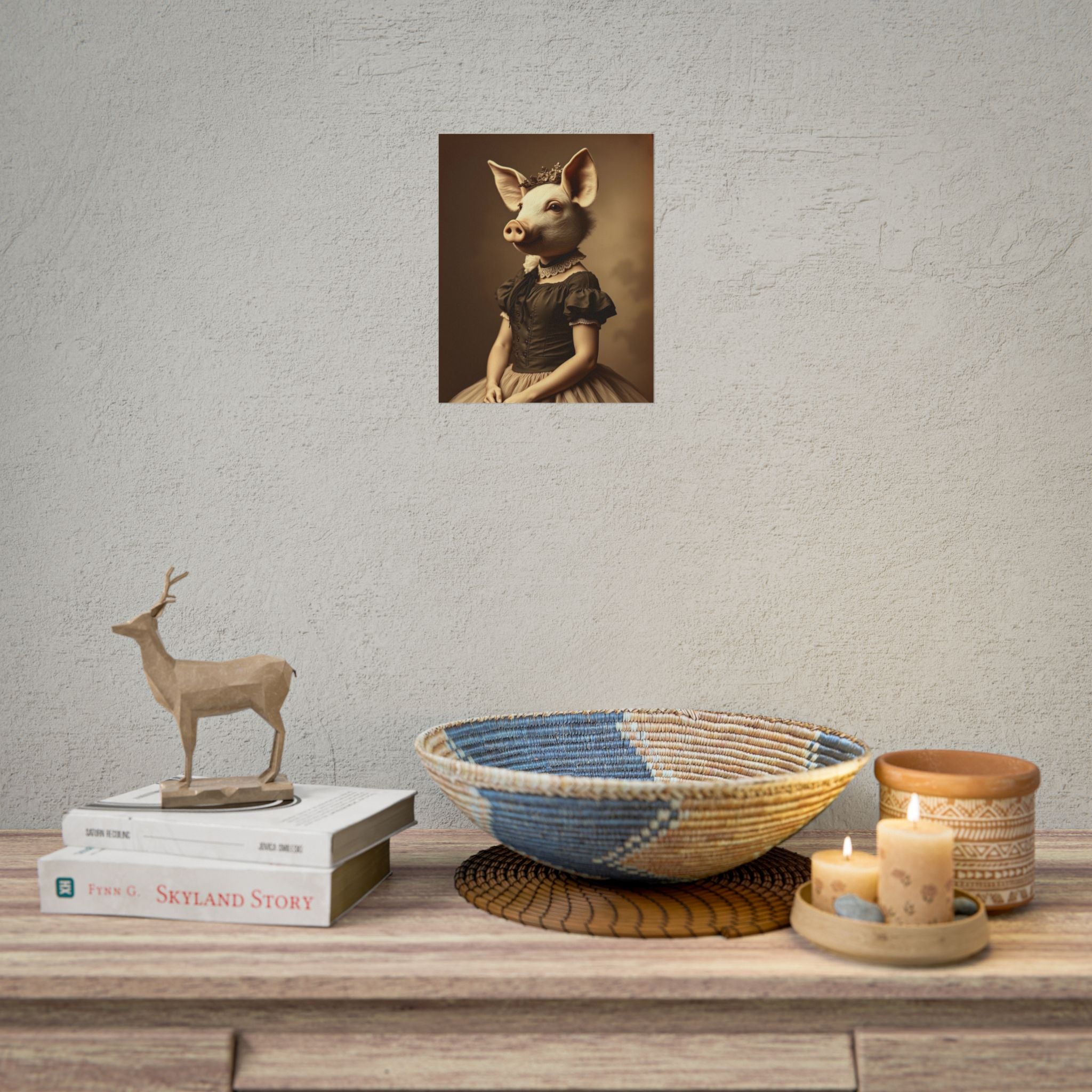 Vintage Animal Art Poster, Quirky Home Decor, Ostrich Portrait, Unique Wall Art, Gift for Animal Lovers, Retro Style Prints