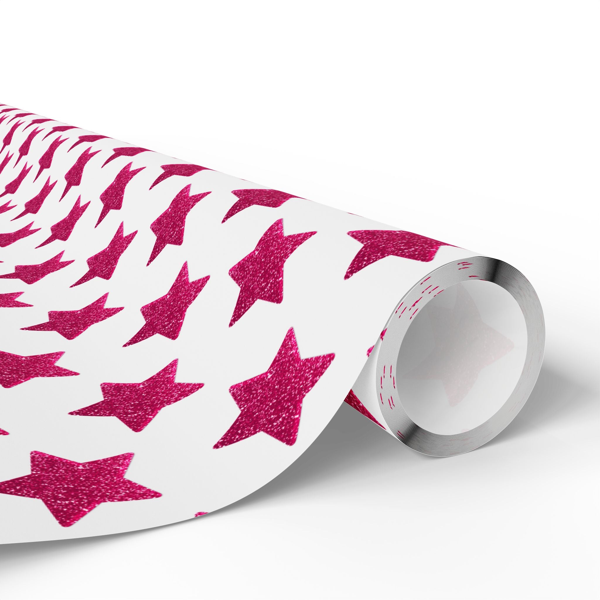 Wrapping Papers, Red Glitter Star Pattern Gift Wrap, Festive Minimalist Christmas Gift Wrap, Holiday Paper Roll, Sparkly Gift Wrap Sheets,