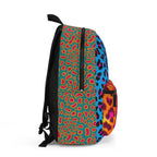 Vibrant Neon Leopard Print Backpack – Colorful Animal Print School Bag