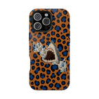 Shark Bite Leopard Print Phone Case — Magnetic Impact-Resistant