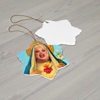 Saint Divine John Waters Film Star Funky Weird and Wonderful Christmas Tree Star Shaped Decoration, Holiday Gift, Quirky