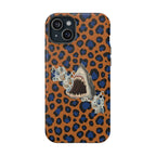 Shark Bite Leopard Print Phone Case — Magnetic Impact-Resistant