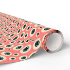 Eyeball Pattern on Pink Background, Unusual Punk Gift Wrap, Alternative Gift Wrap, Unique Wrapping Paper, Quirky
