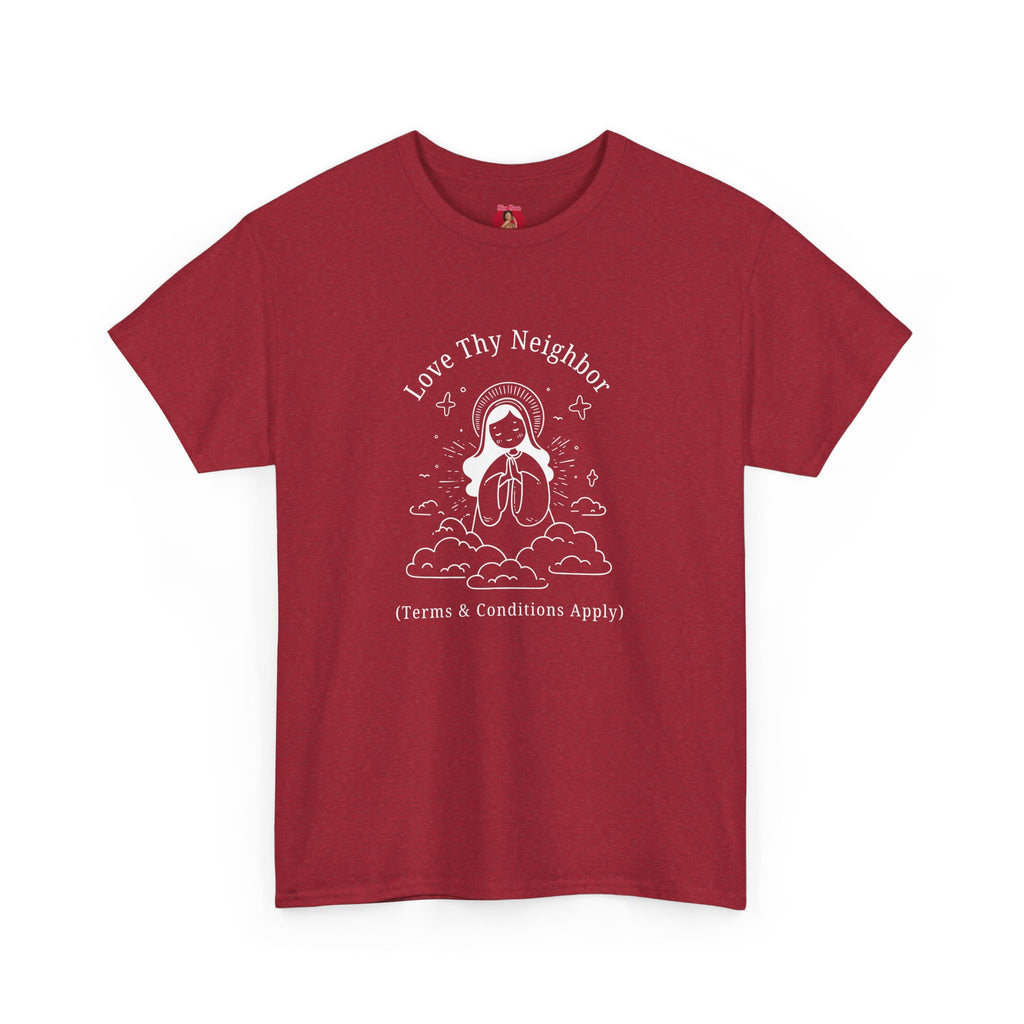 Funny Pro-Immigration Unisex Tee with 'Love Thy Neighbor' Design