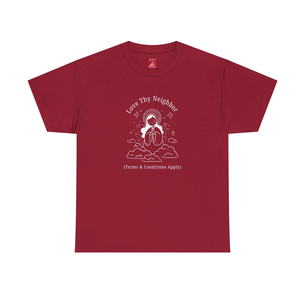 Funny Pro-Immigration Unisex Tee with 'Love Thy Neighbor' Design