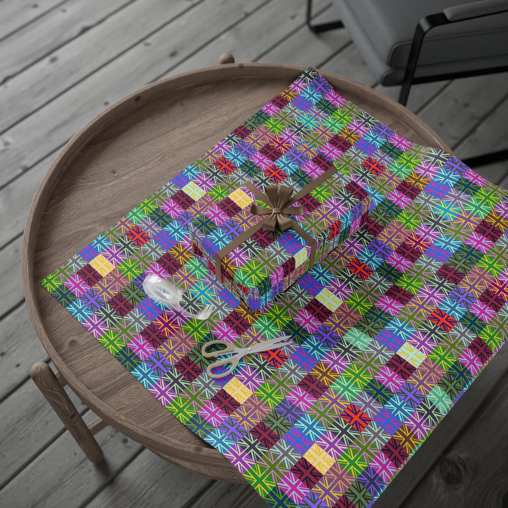 British Flags Pop Art Design Wrapping Paper