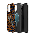 Shark Bite Leopard Print Phone Case — Magnetic Impact-Resistant