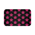 Pink Stardust Pop Bath Mat | Retro Glam Memory Foam | Matching Shower Curtain