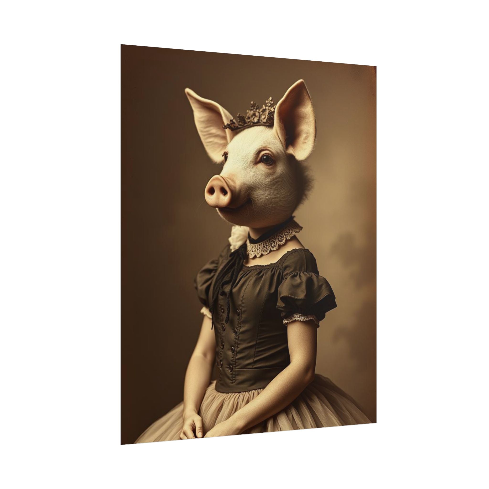 Vintage Animal Art Poster, Quirky Home Decor, Ostrich Portrait, Unique Wall Art, Gift for Animal Lovers, Retro Style Prints