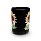15oz Black Mug — Funny "I Don't Want No White Man Looking At My Tampax" Grizzelda, Jean Hill