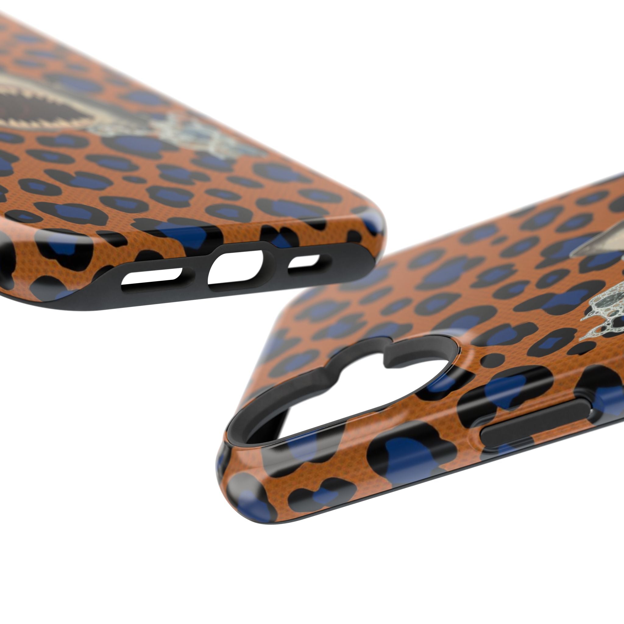 Shark Bite Leopard Print Phone Case — Magnetic Impact-Resistant
