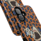 Shark Bite Leopard Print Phone Case — Magnetic Impact-Resistant