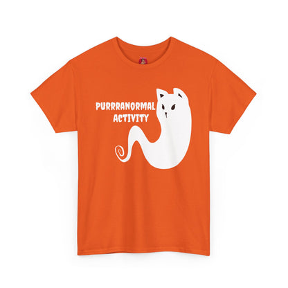 Cat Ghost Unisex Tee, Halloween Shirt, Cute Paranormal Activity Top, Ghostly Kitty T-shirt, Spooky Tee for Cat Lovers