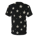 Silver Stars Unisex Tee, Cosmic Graphic Shirt, Starry Night Apparel, Fashionable T-Shirt, Unique Gift for Stargazers