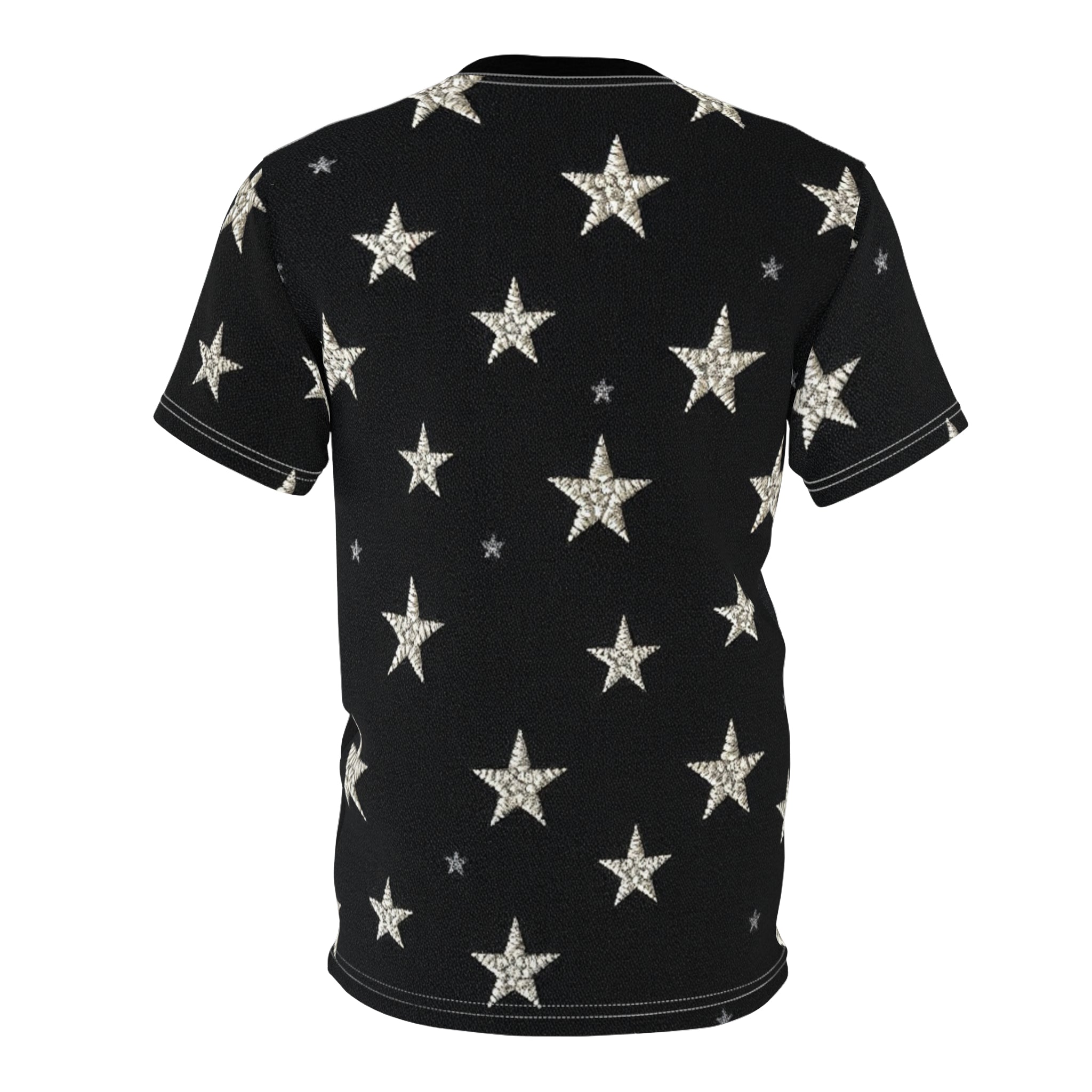 Silver Stars Unisex Tee, Cosmic Graphic Shirt, Starry Night Apparel, Fashionable T-Shirt, Unique Gift for Stargazers