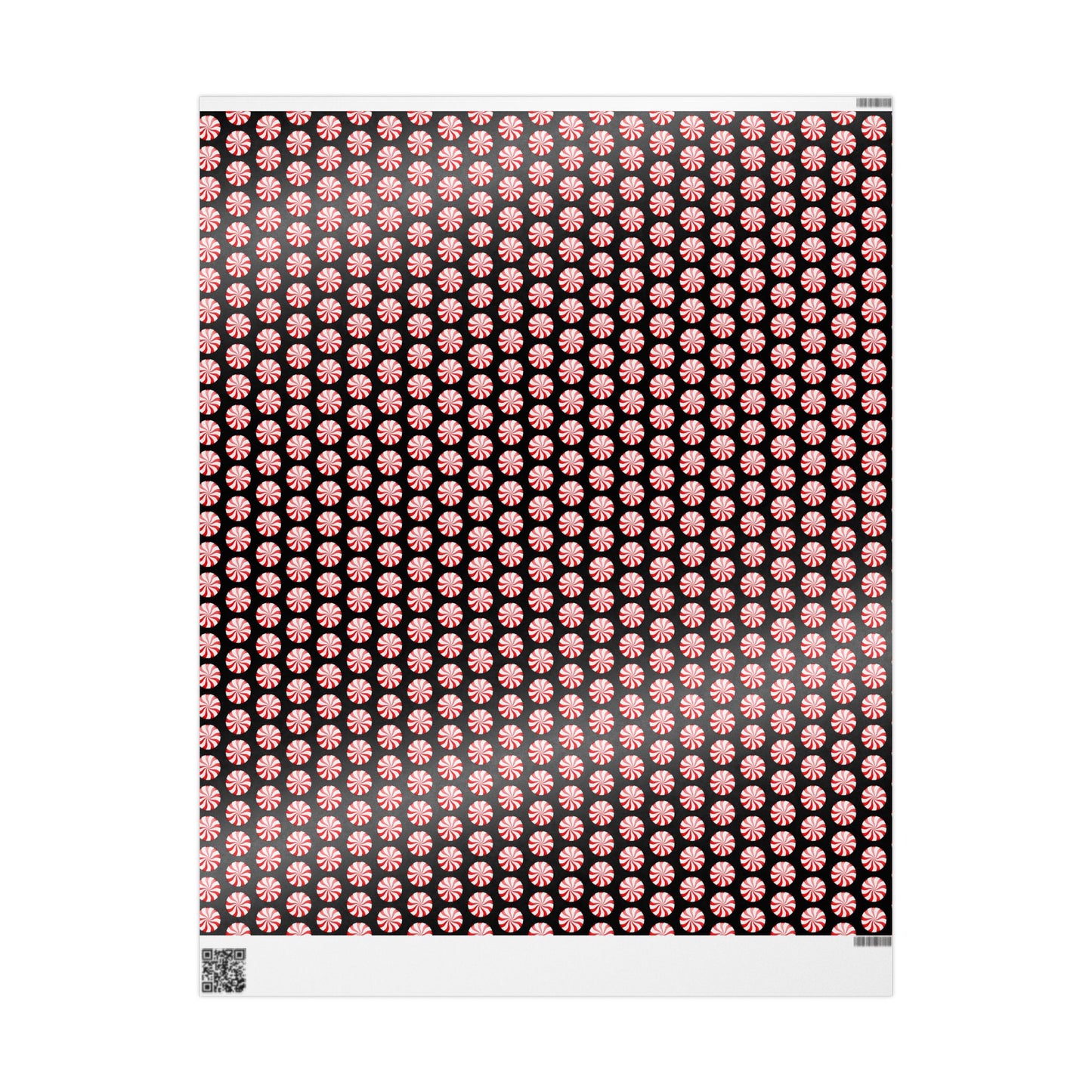 Gift Wrap - Peppermint Goth Christmas Pattern