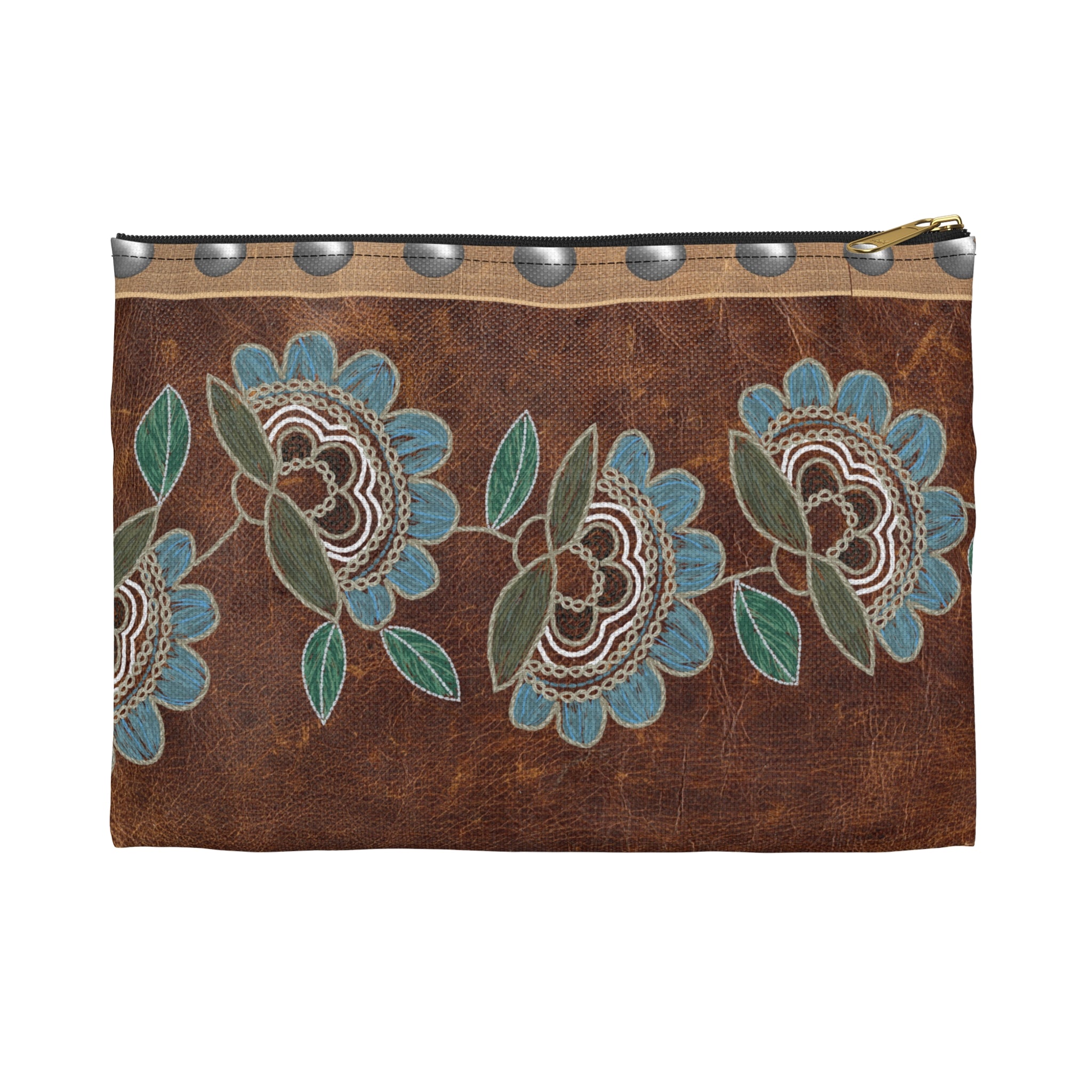 Boho Floral Accessory Pouch, Travel Cosmetic Bag, Vintage Style Purse Organizer, Gift for Her, Festival Accessories