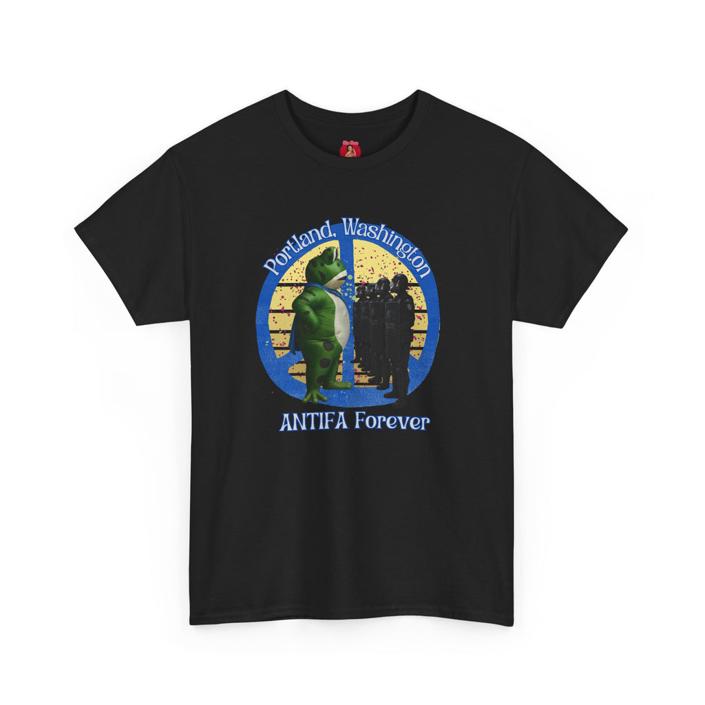 T-Shirt Portland Peace Frog vs Ice FDT Revolution Protest