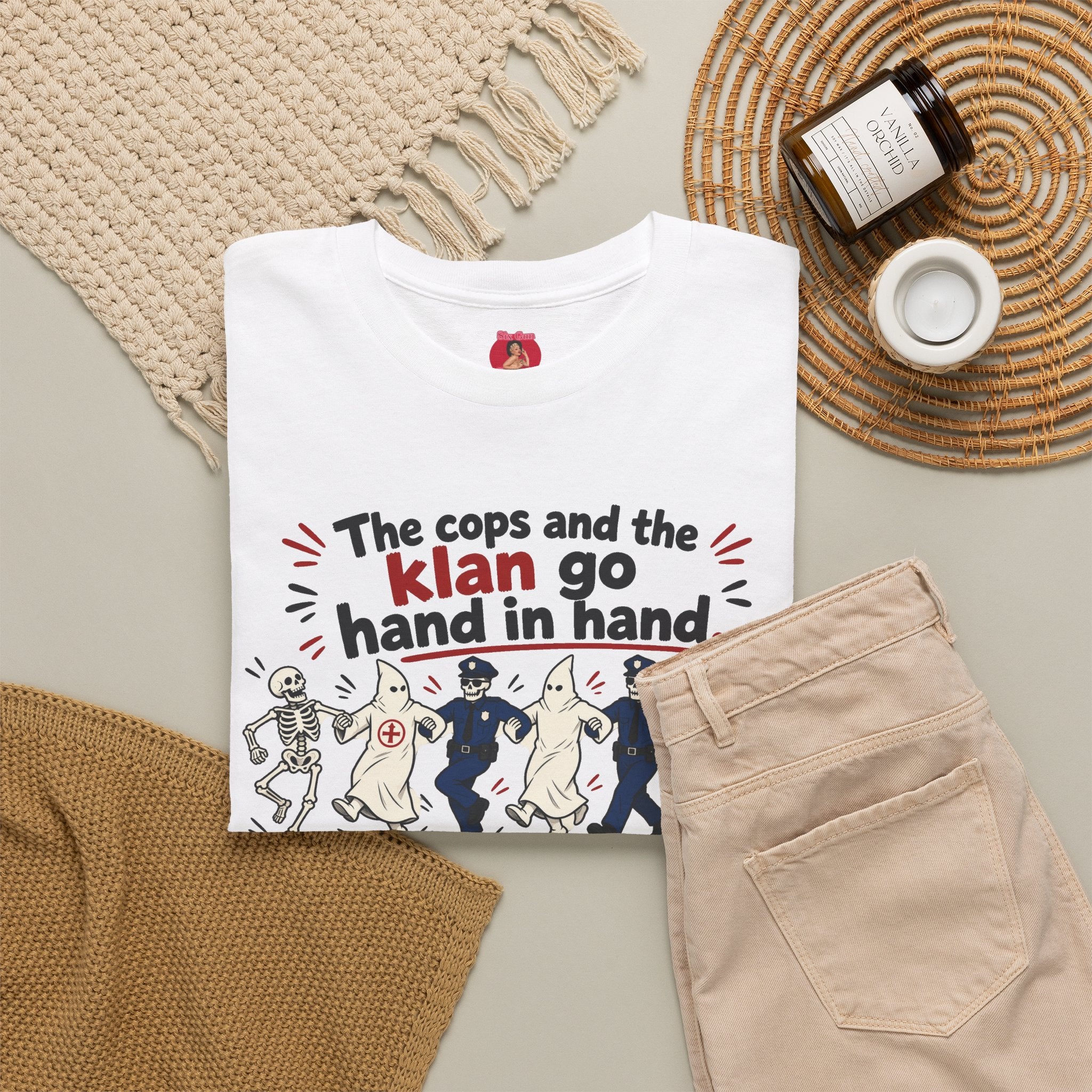 The Cops and the Klan go Hand in Hand Unisex Heavy Cotton Tee