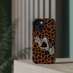 Shark Bite Leopard Print Phone Case — Magnetic Impact-Resistant