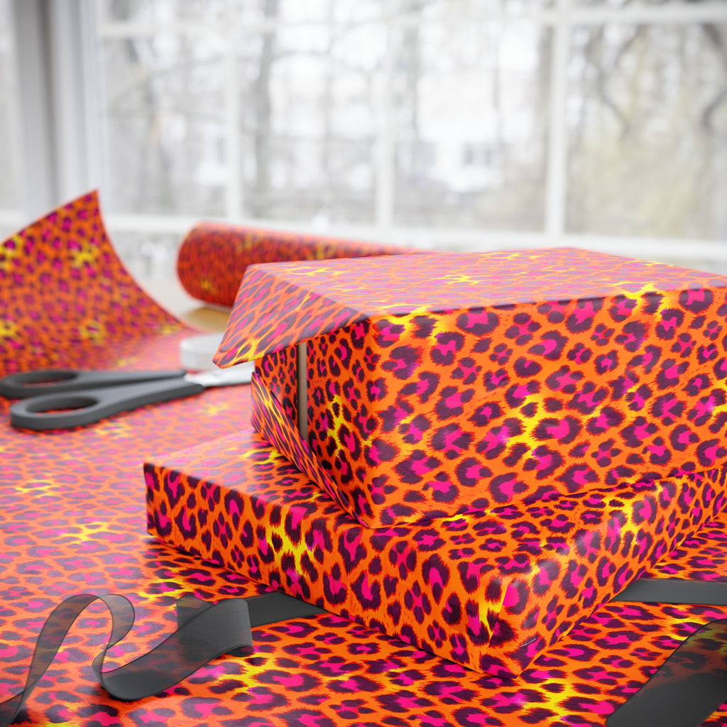 Hot pink neon leopard print
