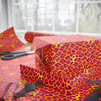 Hot pink neon leopard print