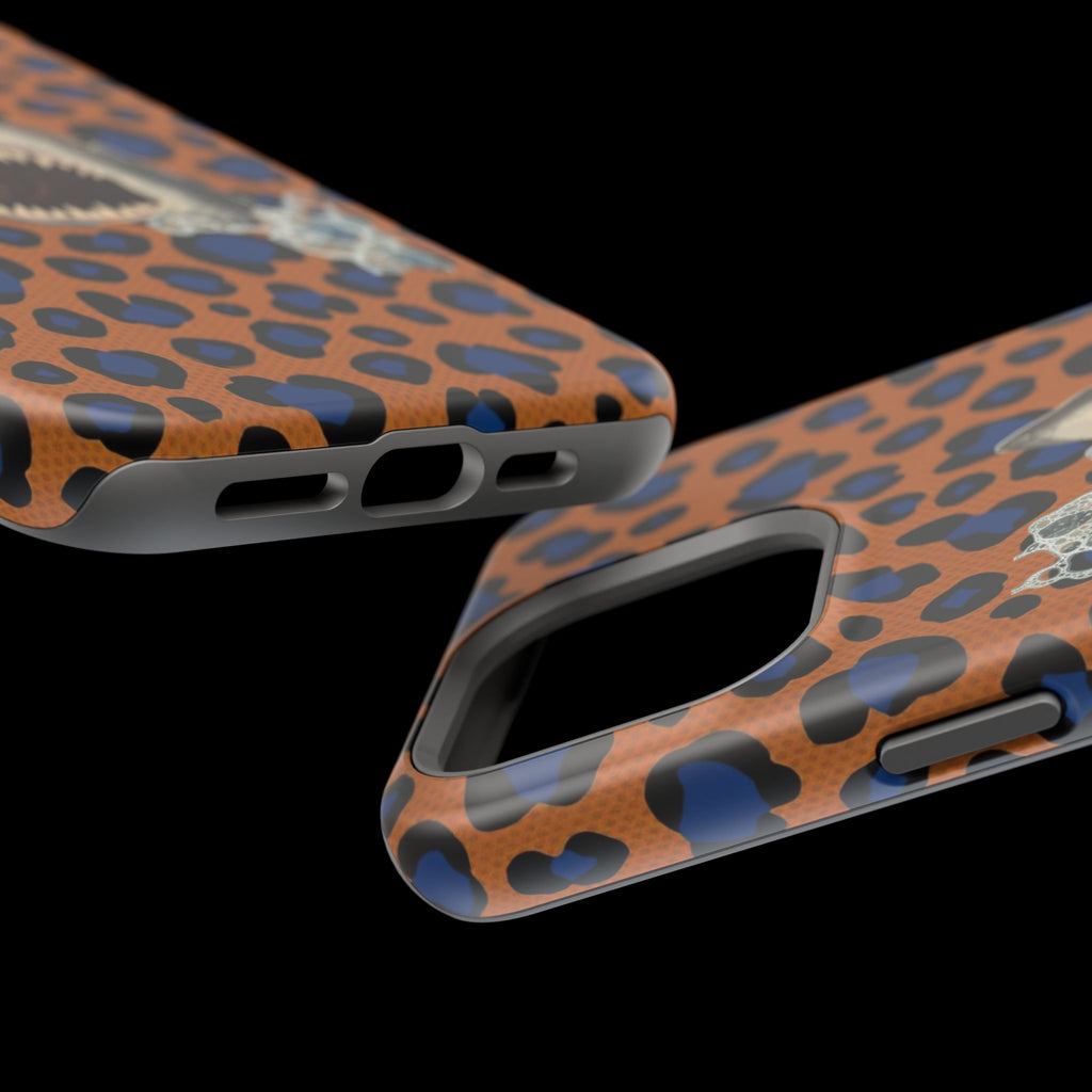 Shark Bite Leopard Print Phone Case — Magnetic Impact-Resistant
