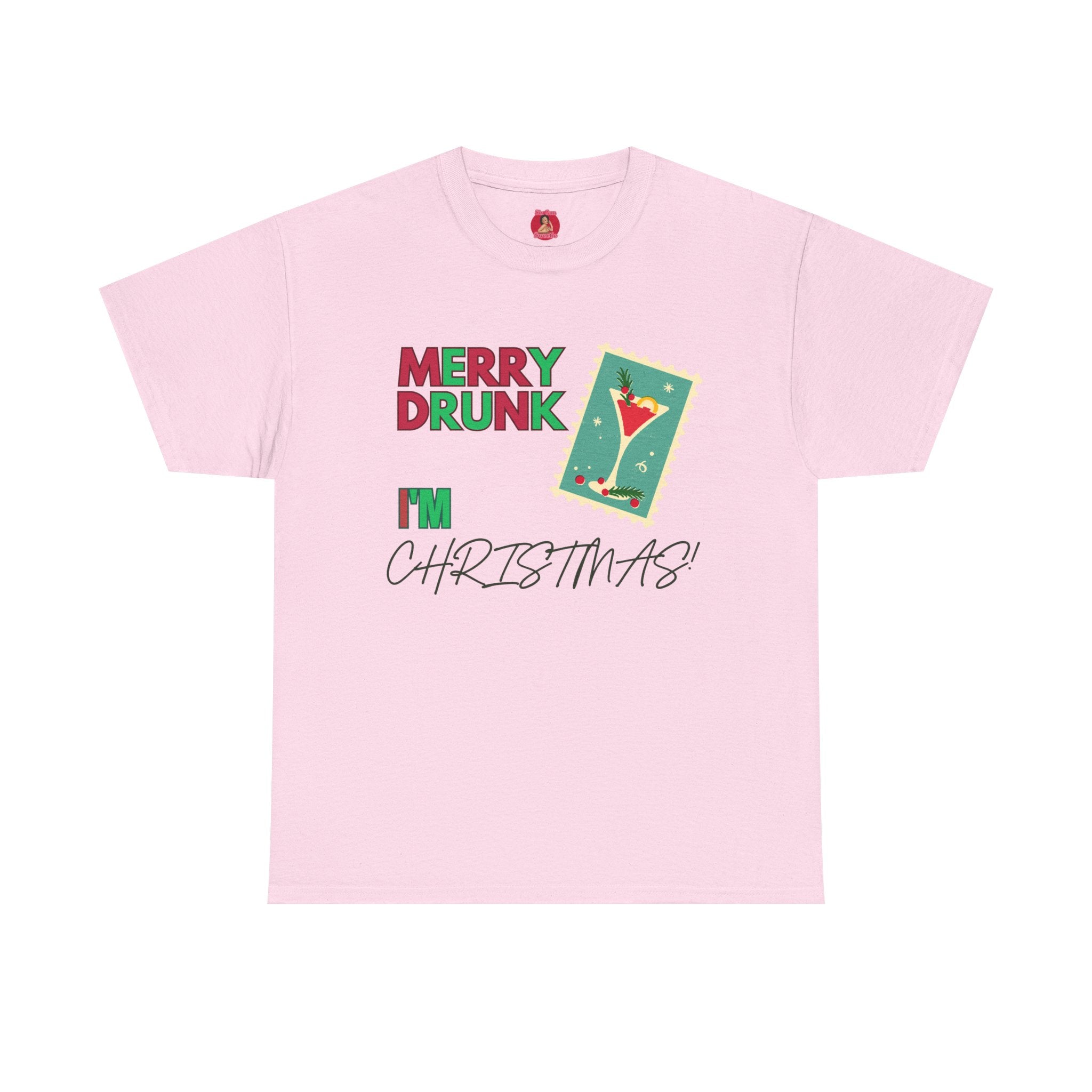 Funny Christmas Tee, Merry Drunk I'm Christmas, Alcohol Party Shirt, Holiday Drinking Gift, Sarcastic Xmas Top