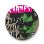 The Cramps 'Purple Knife Show' Acrylic Wall Clock — Retro Punk Rock Poster Design