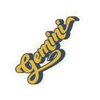 Gemini Star Sign 70s Groovy Zodiac Sticker — Retro Star Sign Kiss-Cut