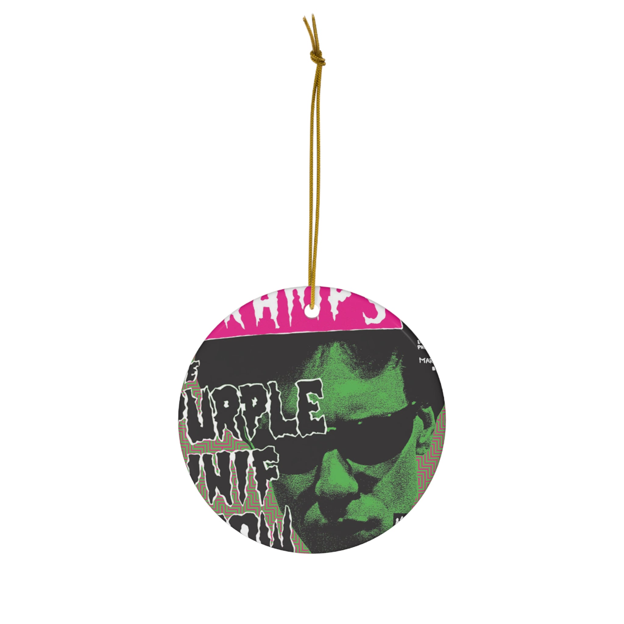Ceramic Ornament - Purple Leopard Print Cramps, Poison Ivy Punk Rock Christmas