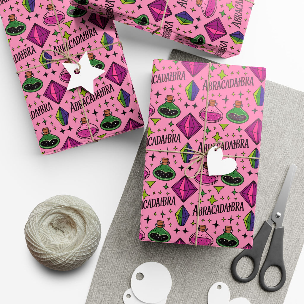 Magic Potion Pattern Gift Wrap Paper — Pink Abracadabra Wrapping Roll
