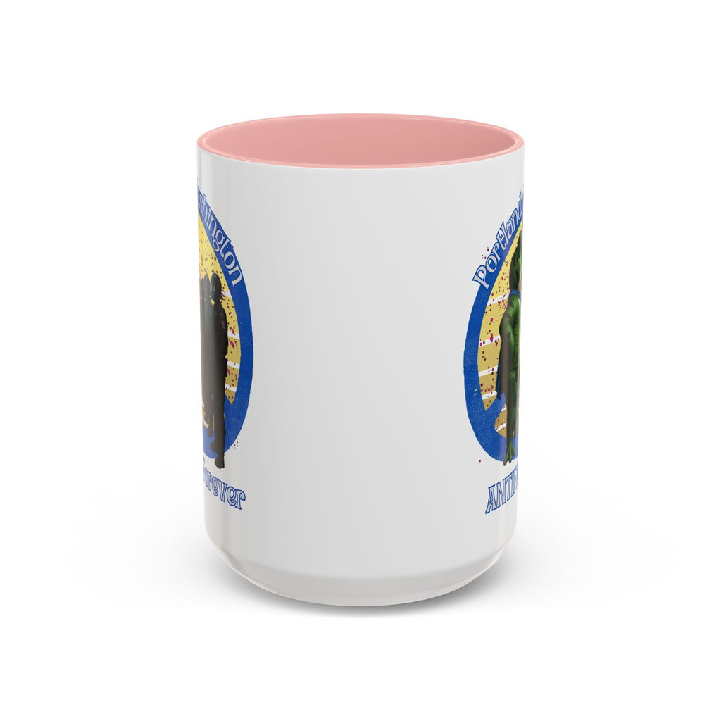 Portland-Themed Accent Coffee Mug | Fun Antifa Forever Design, Unique Gift, Coffee Lovers, Home Decor, Political Memes