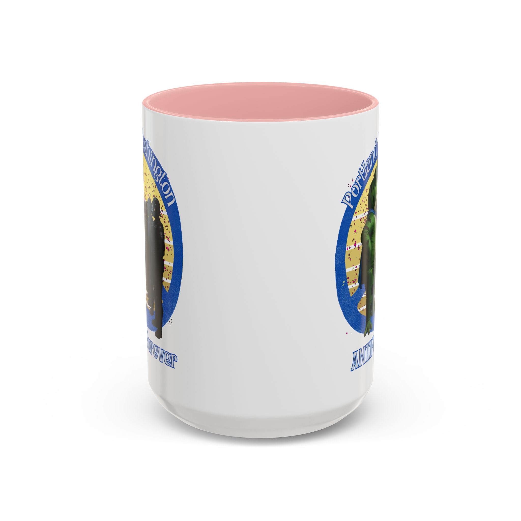 Portland-Themed Accent Coffee Mug | Fun Antifa Forever Design, Unique Gift, Coffee Lovers, Home Decor, Political Memes