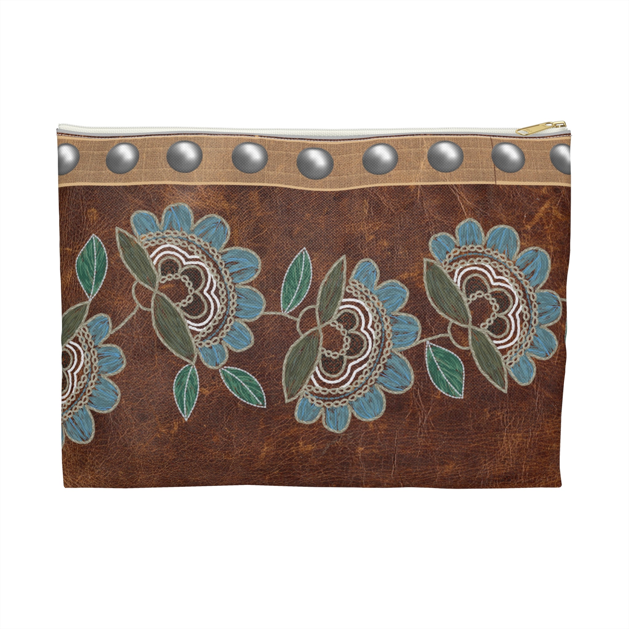 Boho Floral Accessory Pouch, Travel Cosmetic Bag, Vintage Style Purse Organizer, Gift for Her, Festival Accessories