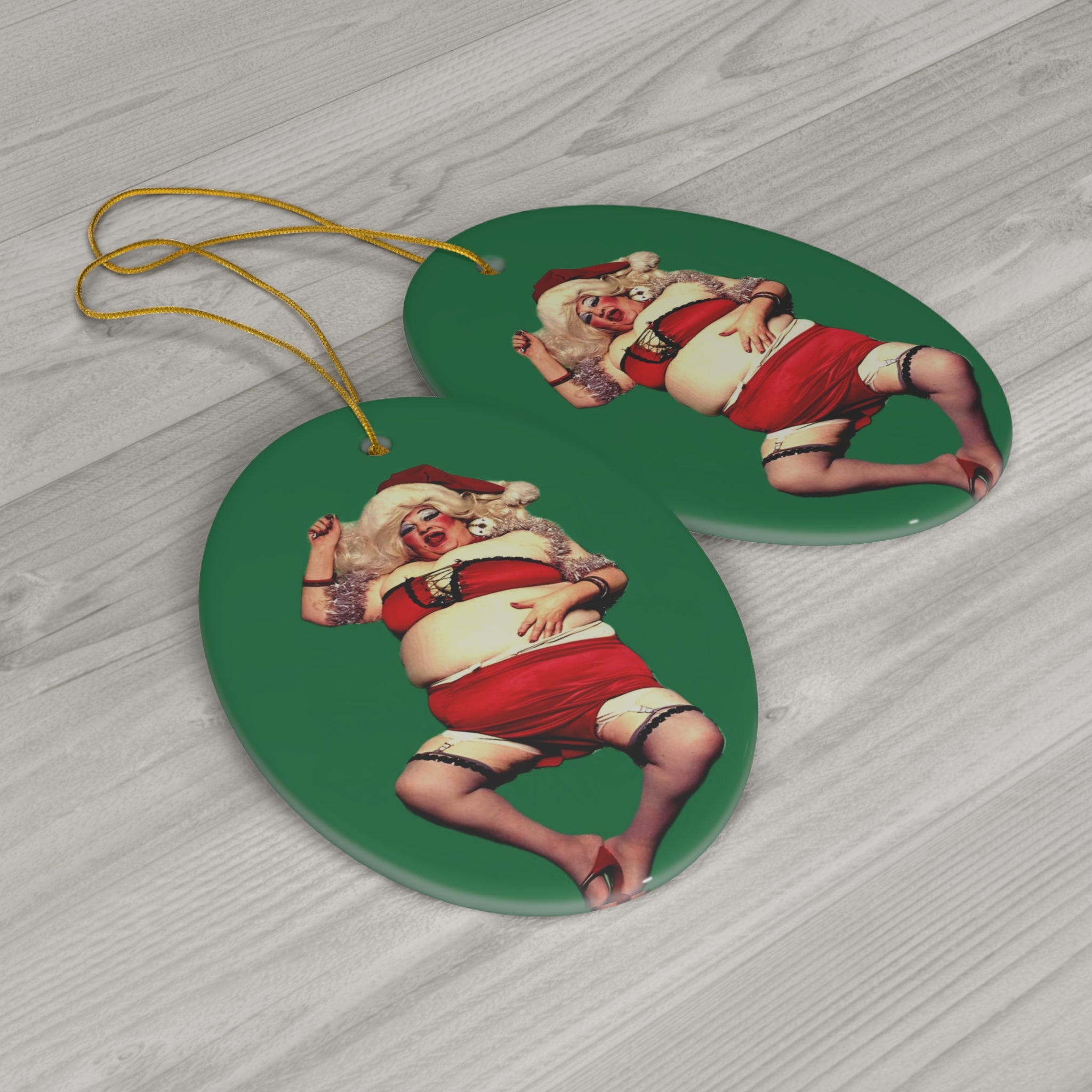 Edith Massey 'Sexy Santa' Ceramic Ornament — John Waters Holiday Keepsake
